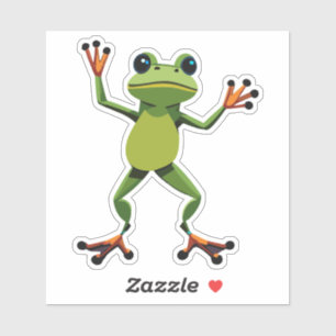 Cute Baby Dancing Träd Frog Klistermärken