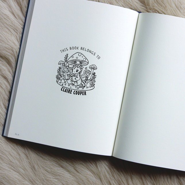 Cute Baby Dino-bokskylt Stämpel (Skapare uppladdad)