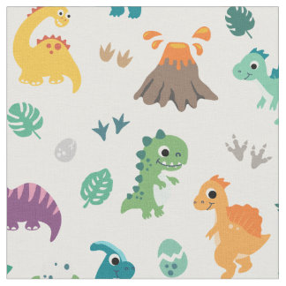 Cute Baby Dino Dinosaur mönster Barns födelsedag Tyg