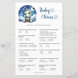 Cute baby-dino-kramande nalle Baby Trivia-spel