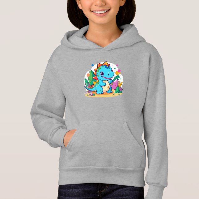 Cute Baby Dinosauaur-design T Shirt (Framsida)