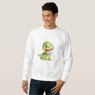 Cute baby Dinosaur äter skeleton mummy Halloween Lång Ärmad Tröja