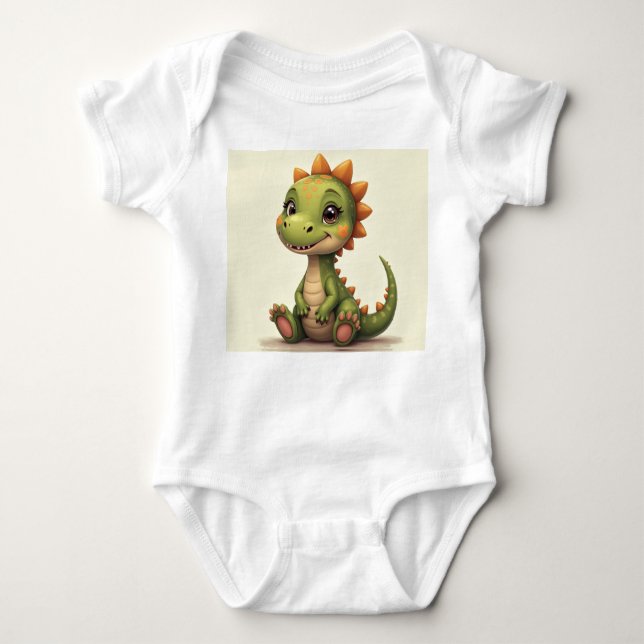 Cute Baby Dinosaur Baby Kostym T Shirt (Framsida)