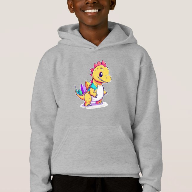 Cute Baby Dinosaur Design för barn T-Shirt (Framsida)