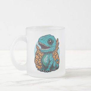 Cute Baby Dinosaur Frostad Glasmugg