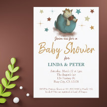 Cute Baby Dinosaur Hatching Neutralt Baby Shower