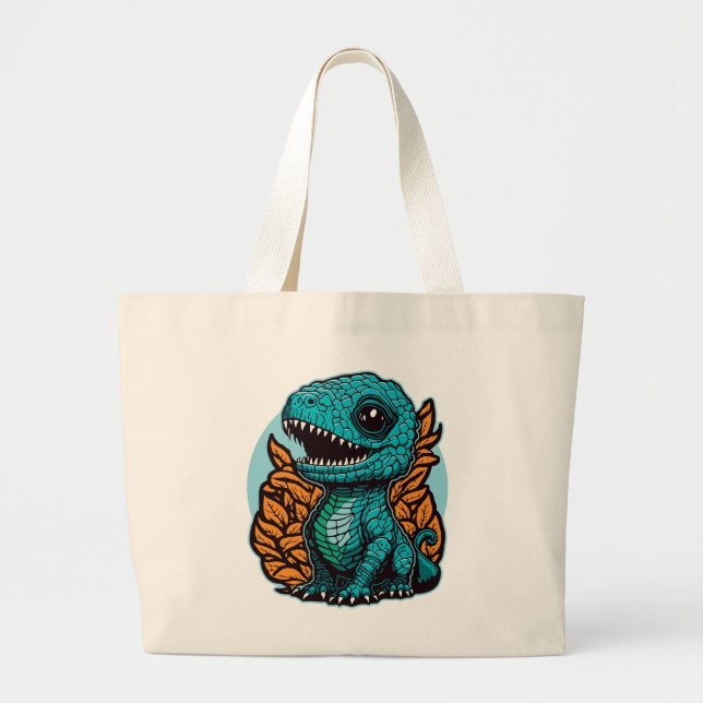 Cute Baby Dinosaur Jumbo Tygkasse (Framsidan)