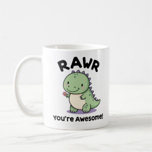 Cute Baby Dinosaur Kaffemugg