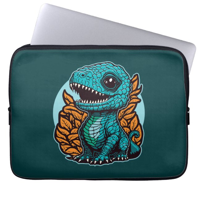 Cute Baby Dinosaur Laptop Fodral (Framsidan)