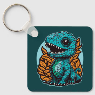 Cute Baby Dinosaur Nyckelring