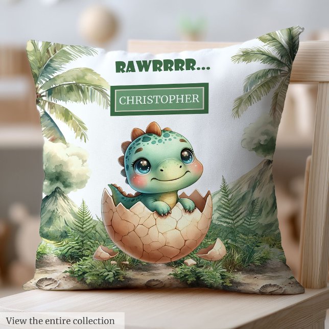 Cute Baby Dinosaur Personlig Baby Pillow Gift Kudde (Cute Baby Dinosaur Personalized Baby Pillow Gift)