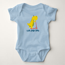Cute BABY dinosaur Scooter Leksak T Shirt