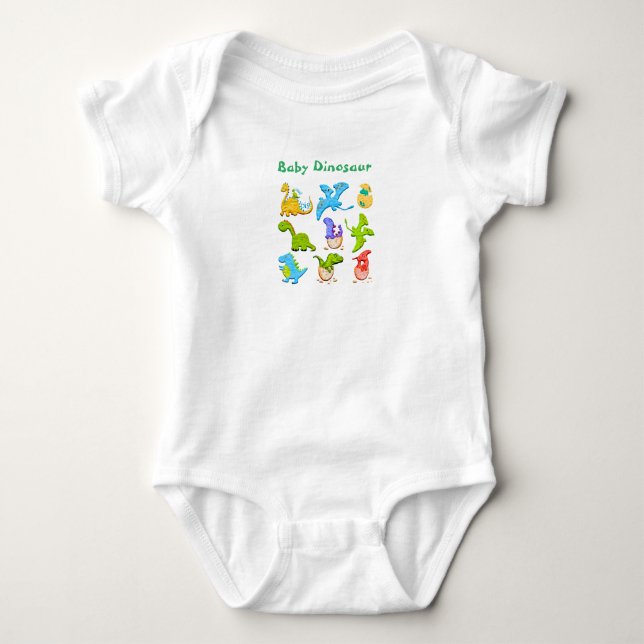 Cute Baby Dinosaur T Shirt (Framsida)