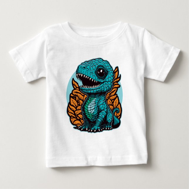 Cute Baby Dinosaur T Shirt (Framsida)