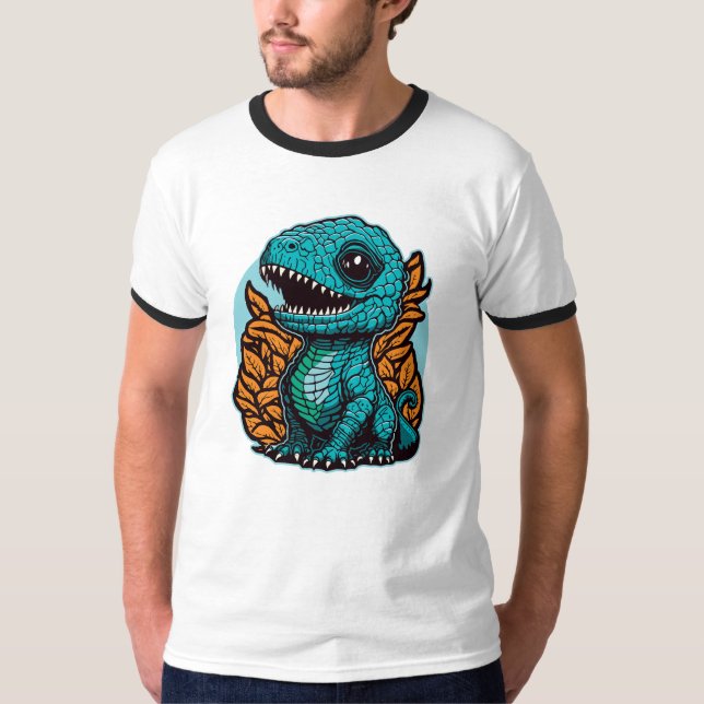 Cute Baby Dinosaur T Shirt (Framsida)
