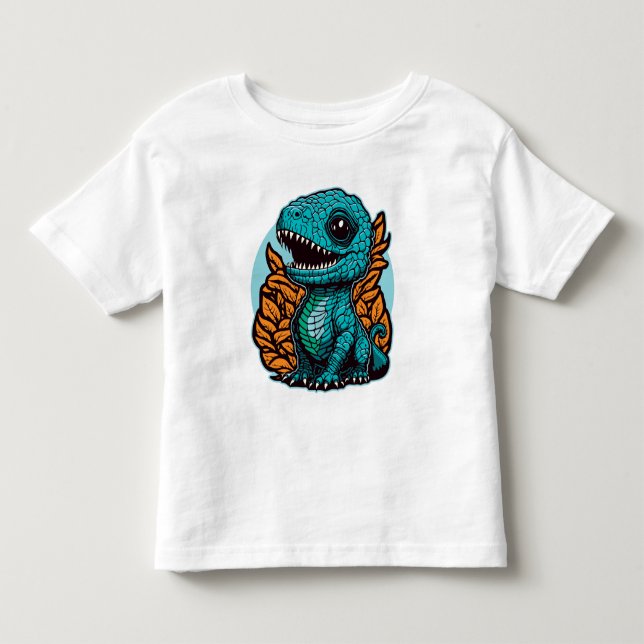 Cute Baby Dinosaur T Shirt (Framsida)