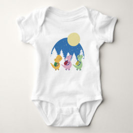Cute Baby-dinosaurier med ryggsäckar T-Shirt-desig T Shirt