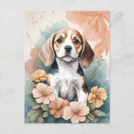 Cute Baby djur | Beagle Puppy Vykort