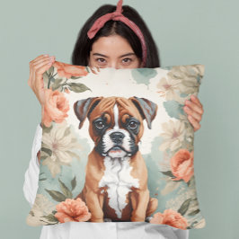 Cute Baby djur | Boxer Puppy Kudde