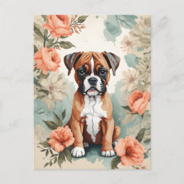 Cute Baby djur | Boxer Puppy Vykort