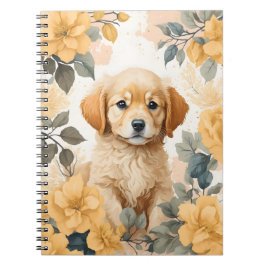 Cute Baby djur | Golden Retriever Puppy Anteckningsbok