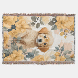 Cute Baby djur | Golden Retriever Puppy Filt