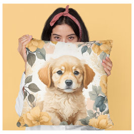 Cute Baby djur | Golden Retriever Puppy Kudde