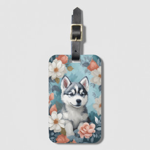Cute Baby djur   Husky Puppy Bagagebricka