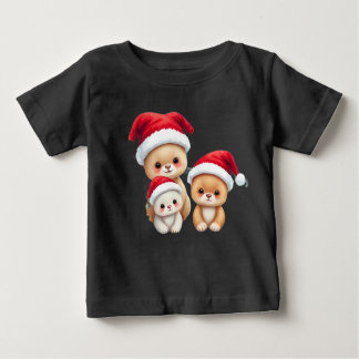 Cute Baby djur i julklapp Wonderland Art T Shirt