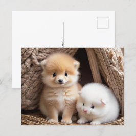 Cute Baby djur, postkorsning Vykort