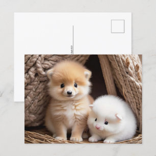Cute Baby djur, postkorsning Vykort