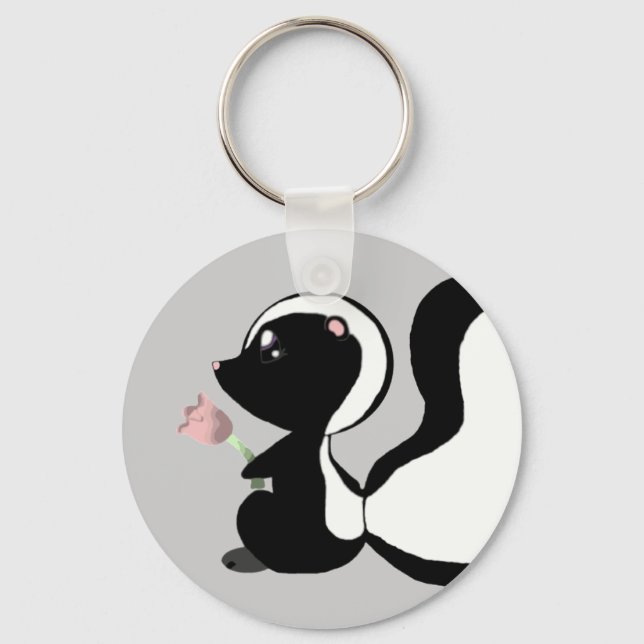 Cute Baby djur - Skunk Keychain Nyckelring (Framsida)