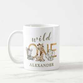 Cute Baby djur Vild En safari-födelsedag Kaffemugg