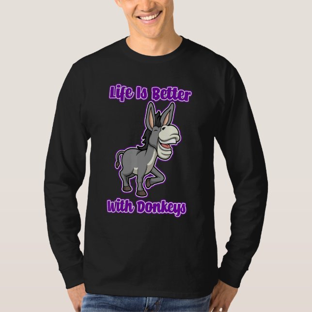 Cute Baby Donkey Life Mule T Shirt (Framsida)