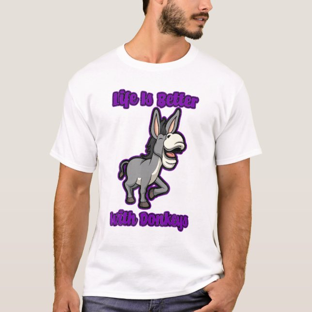 Cute Baby Donkey Life Mule T Shirt (Framsida)