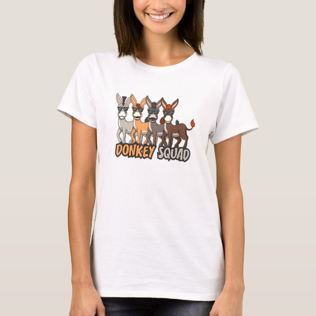 Cute Baby Donkey Squad Mule T Shirt (Framsida)