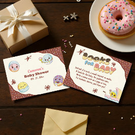 Cute Baby Donut Tecknad Baby Shower Bokar för Baby Tilläggskort