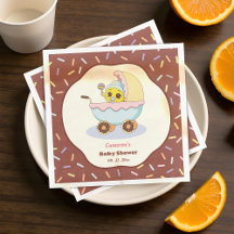 Cute Baby Donut Tecknad Baby Shower och Sprinkle