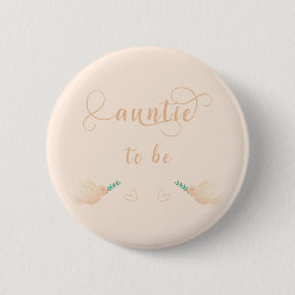 Cute Baby Dove Baby Shower Auntie to be Button Knapp