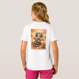 Cute Baby Dragon at Sunest T Shirt