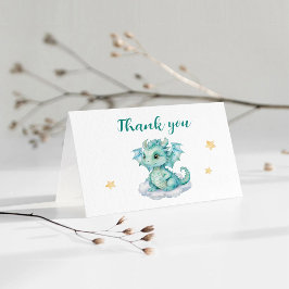 Cute Baby Dragon Folkad Tacktack, ditt kort
