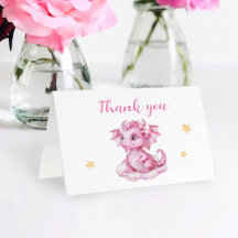 Cute Baby Dragon Folkad Tacktack, ditt kort