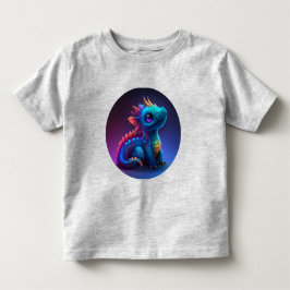 Cute Baby Dragon i Rainbow Blue T Shirt