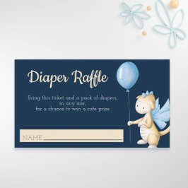 Cute Baby Dragon med ballonspassage Raffle Tilläggskort