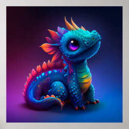 Cute Baby Dragon Poster