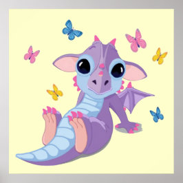 Cute Baby Dragon Poster