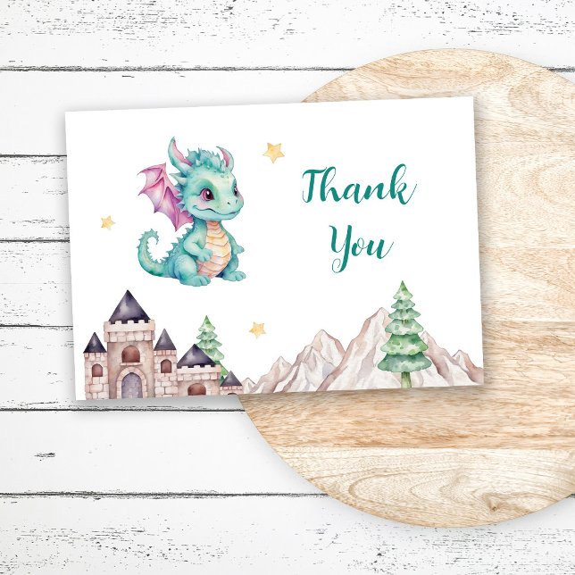 Cute Baby Dragon Tack Kort (Skapare uppladdad)