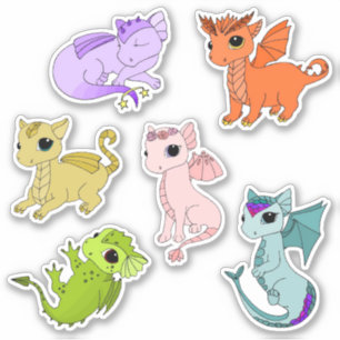 Cute Baby Dragon zodiac-klistermärken Klistermärken