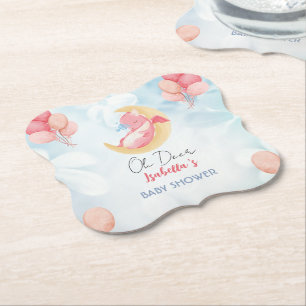 Cute baby draon dinosaur Balloon babydusch Underlägg Papper
