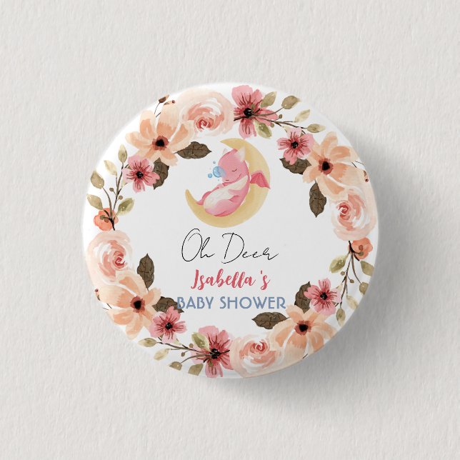 Cute baby draon dinosaur wildblomdusch knapp (Framsida)